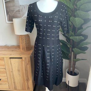 A Line Black Sweater Dress